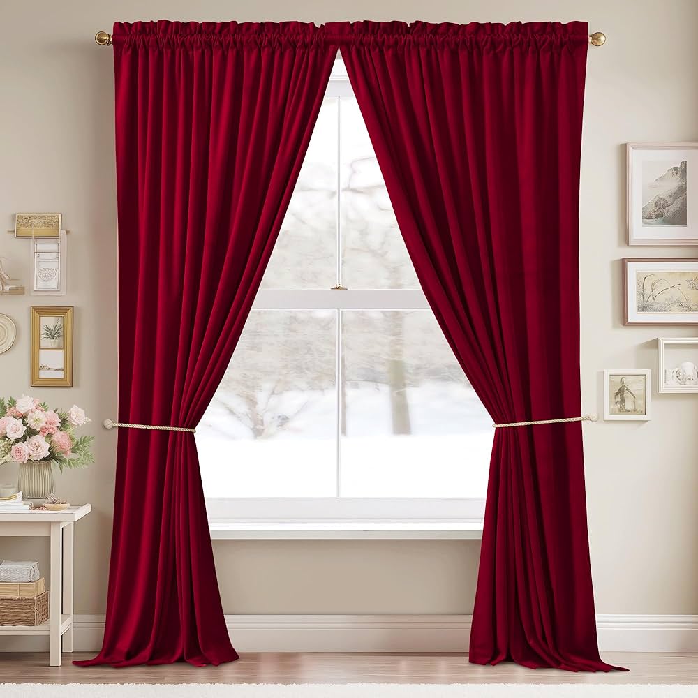 Top 30 Living Room Curtain Design Ideas for a Stylish Home 5 Royal Velvet Color Curtains