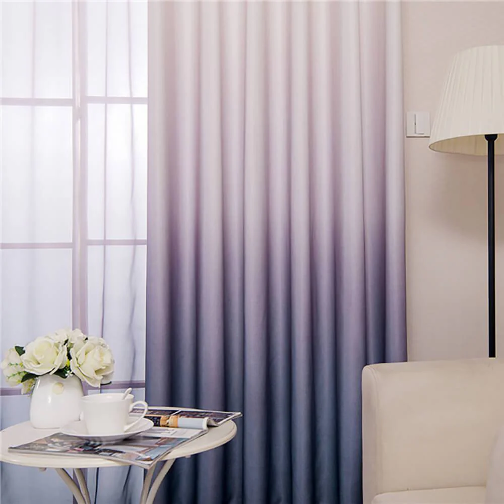 Top 30 Living Room Curtain Design Ideas for a Stylish Home 26 Faint Ombré Curtains