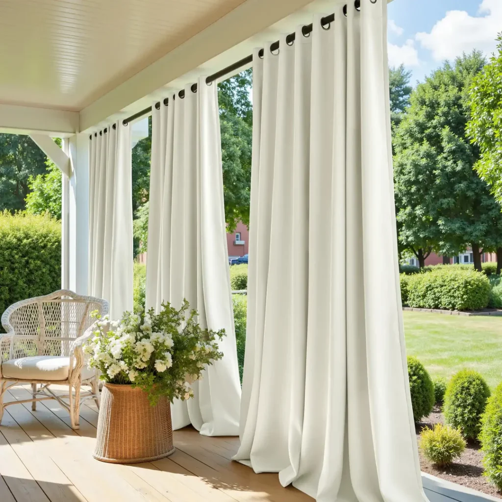 Top 30 Living Room Curtain Design Ideas for a Stylish Home 20 Outdoor-Inspired Curtains