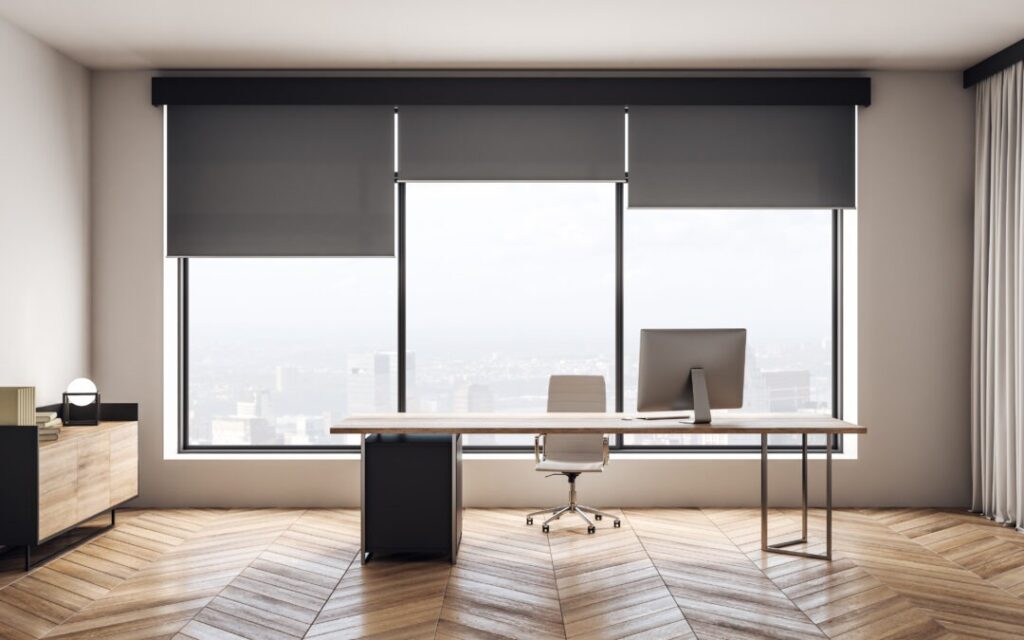 Different Types of Curtains for Offices in Dubai: A Complete Guide 4 Roller Blinds for office windows