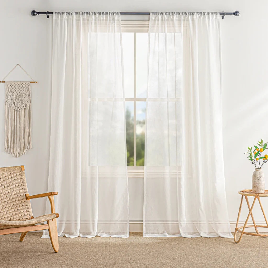 Top 30 Living Room Curtain Design Ideas for a Stylish Home 12 Soft Sheer Curtains