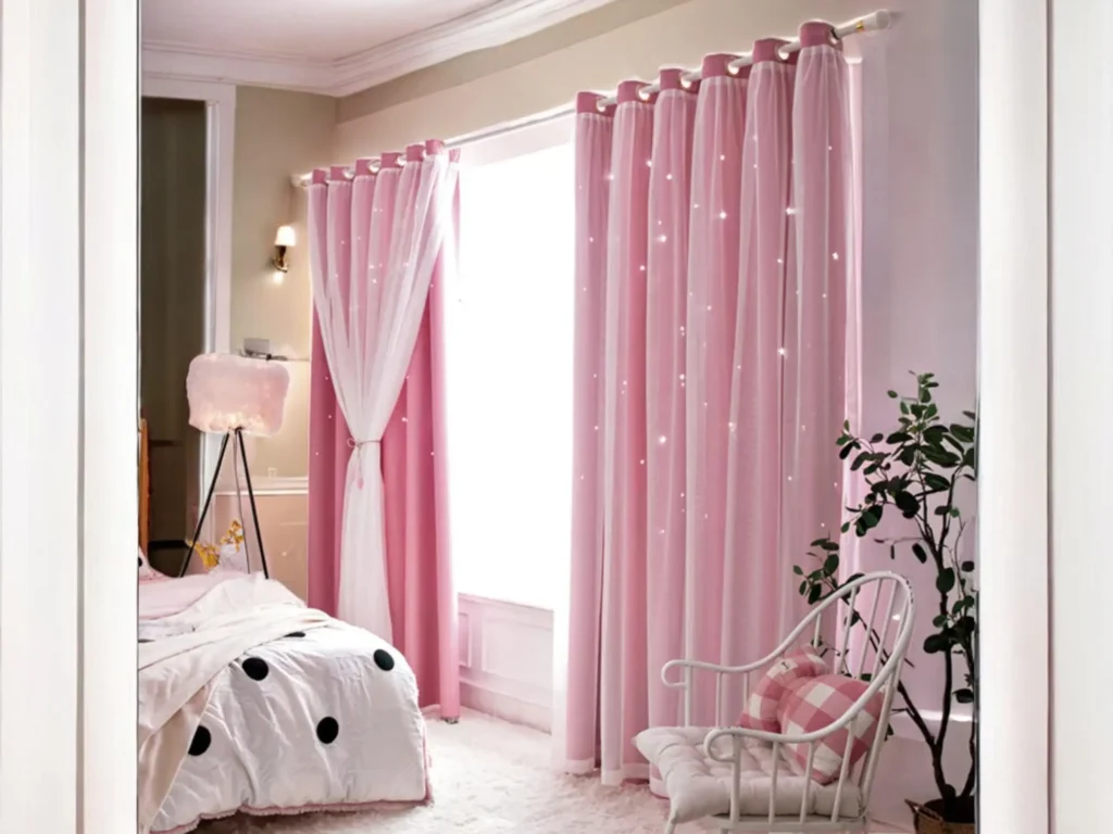 Top 30 Living Room Curtain Design Ideas for a Stylish Home 3 Two Fabrics Layered Curtains