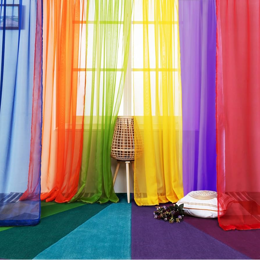 Top 30 Living Room Curtain Design Ideas for a Stylish Home 8 Vibrant and Colorful Drapes